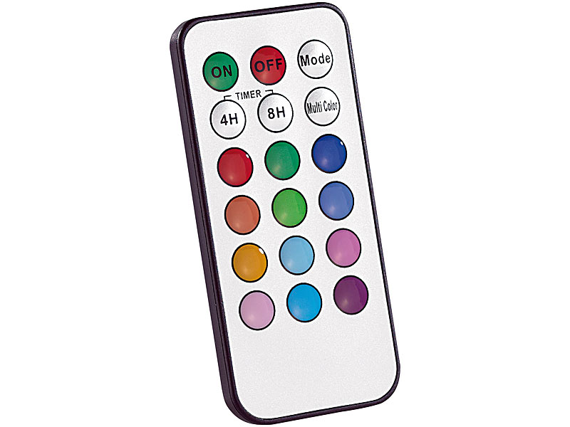 ; Wachskerze mit LEDs, bunt Wachskerze mit LEDs, bunt 
