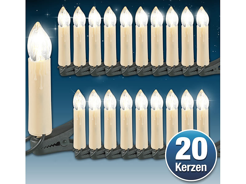 ; Kabellose, dimmbare LED-Weihnachtsbaumkerzen mit Fernbedienung und Timer 