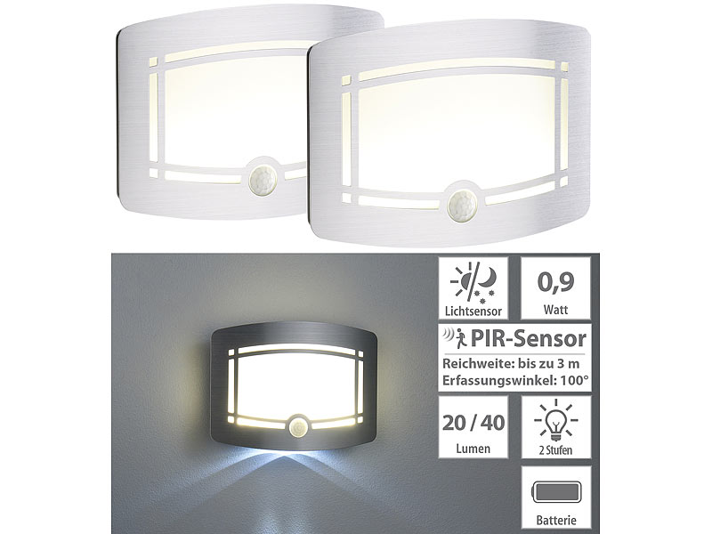 ; LED-Batterieleuchten mit Bewegungsmelder LED-Batterieleuchten mit Bewegungsmelder LED-Batterieleuchten mit Bewegungsmelder 