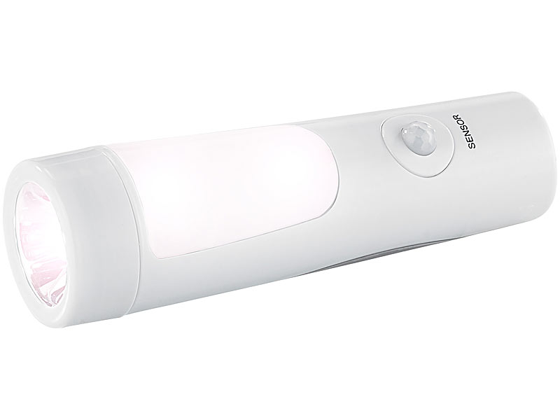 Lunartec 2 in 1 LED-Nachtlicht mit Akku-Taschenlampe & PIR-Sensor; LED Batterie Leuchten LED Batterie Leuchten LED Batterie Leuchten LED Batterie Leuchten 