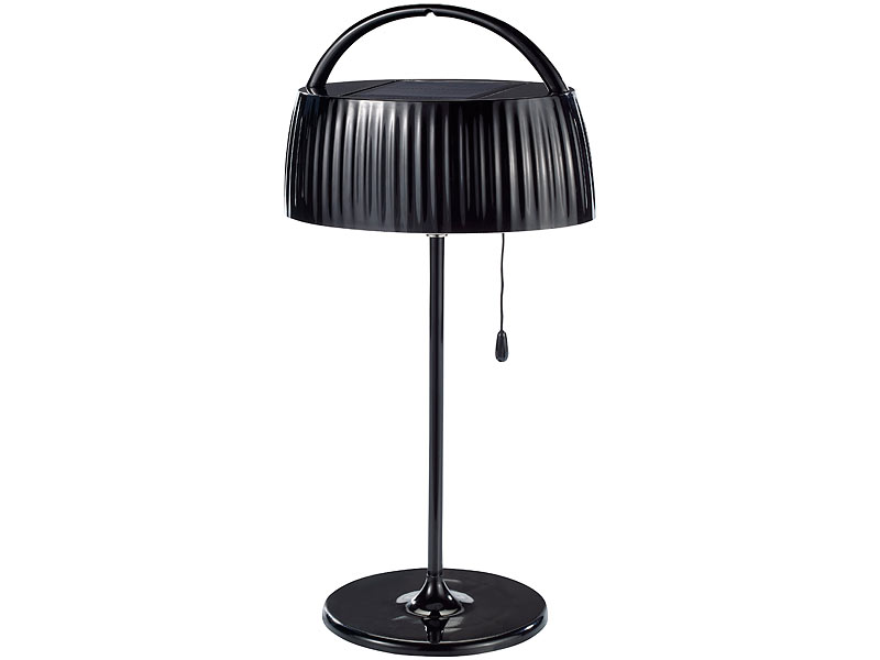 Lunartec Elegante Solar-LED-Tischleuchte, schwarz; Schreibtischlampen Schreibtischlampen Schreibtischlampen Schreibtischlampen 