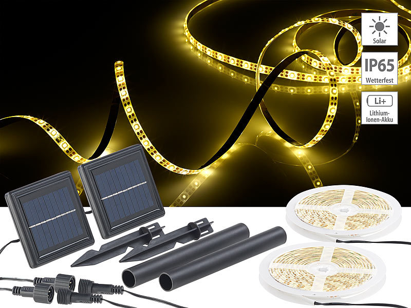 ; LED-Solar-Lichterketten (warmweiß) LED-Solar-Lichterketten (warmweiß) LED-Solar-Lichterketten (warmweiß) LED-Solar-Lichterketten (warmweiß) 