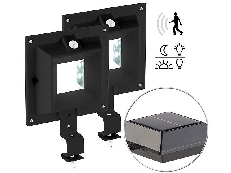 ; LED-Solar-Außenlampen mit PIR-Sensoren (neutralweiß) LED-Solar-Außenlampen mit PIR-Sensoren (neutralweiß) LED-Solar-Außenlampen mit PIR-Sensoren (neutralweiß) LED-Solar-Außenlampen mit PIR-Sensoren (neutralweiß) 