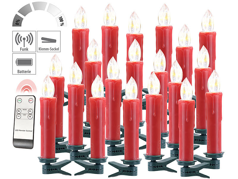 ; Kabellose, dimmbare LED-Weihnachtsbaumkerzen mit Fernbedienung und Timer Kabellose, dimmbare LED-Weihnachtsbaumkerzen mit Fernbedienung und Timer 