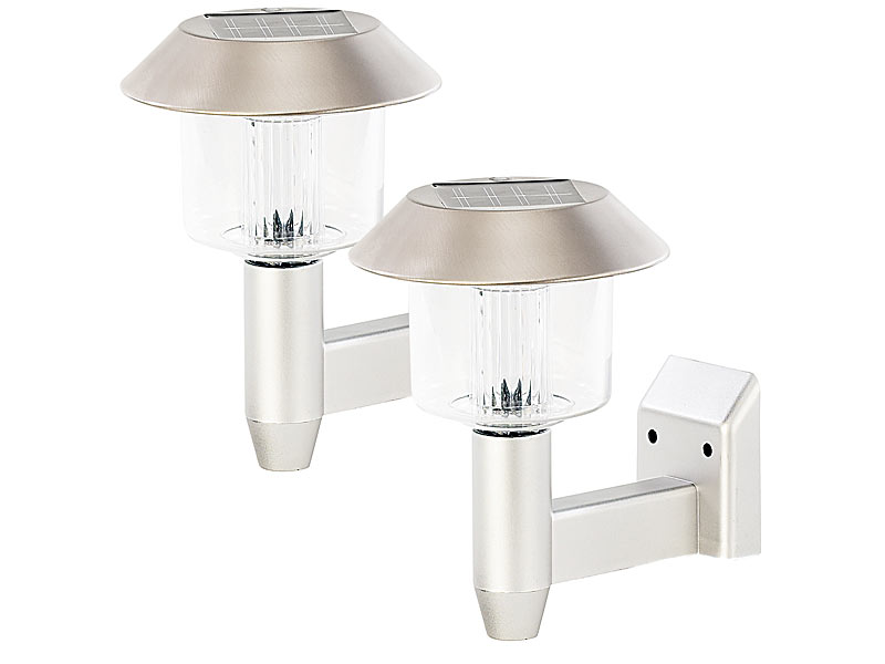 ; LED-Solar-Außenlampen mit PIR-Sensoren (neutralweiß) LED-Solar-Außenlampen mit PIR-Sensoren (neutralweiß) 