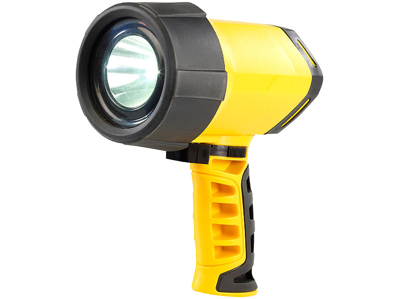 Lunartec wetterresistente 5-W-Cree-LED-Handlampe, 150 Lumen; LED-Taschenlampen, LED Batterie Leuchten LED-Taschenlampen, LED Batterie Leuchten LED-Taschenlampen, LED Batterie Leuchten LED-Taschenlampen, LED Batterie Leuchten 