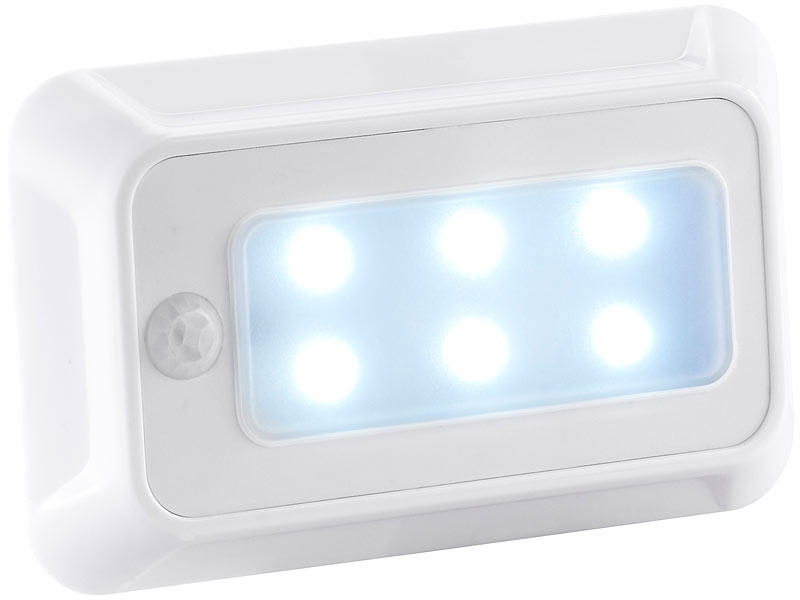 Lunartec LED-Nachtlicht mit Bewegungs-Sensor; LED Batterie Leuchten LED Batterie Leuchten LED Batterie Leuchten 