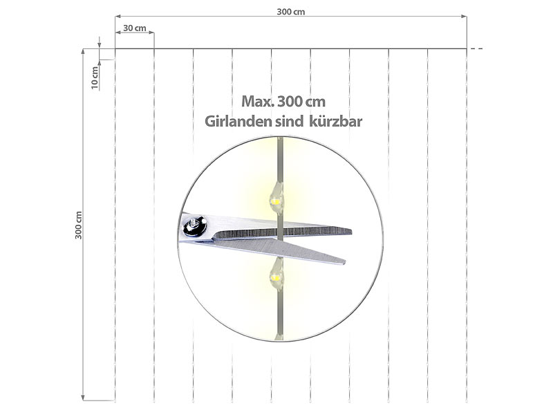 ; LED-Solar-Lichterketten (warmweiß), LED-Lichterketten für innen und außen LED-Solar-Lichterketten (warmweiß), LED-Lichterketten für innen und außen 