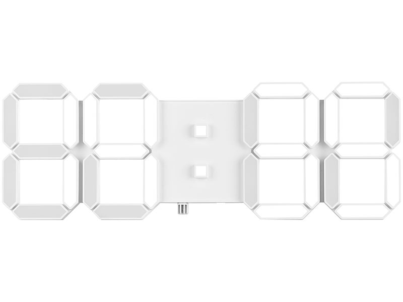 ; LED-Funk-Wanduhren mit Temperaturanzeigen, 3D-Wand- und Tischuhren mit 7-Segment-LED-Anzeigen 