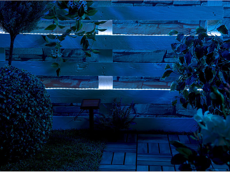 ; LED-Solar-Lichterketten (warmweiß) 