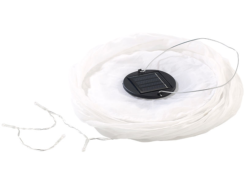 Lunartec Solar-Lampion mit LED-Lichterkette, weiß; LED-Lichterketten LED-Lichterketten LED-Lichterketten LED-Lichterketten 
