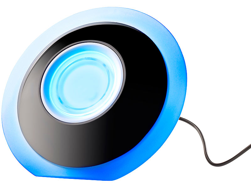 Lunartec LED-Stimmungsleuchte mit Touch-Farbregler und USB-Anschluss; LED Steckdosen-Nachtlicht LED Steckdosen-Nachtlicht LED Steckdosen-Nachtlicht 