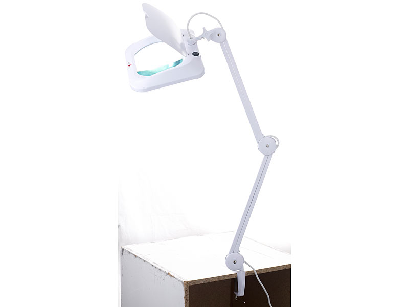 Lunartec Profi-Lupenlampe mit 5 Watt LED & 3 Dioptrien Vergrößerung; Schreibtischlampen Schreibtischlampen Schreibtischlampen