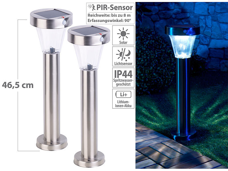 ; LED-Solar-Wegeleuchten LED-Solar-Wegeleuchten LED-Solar-Wegeleuchten 