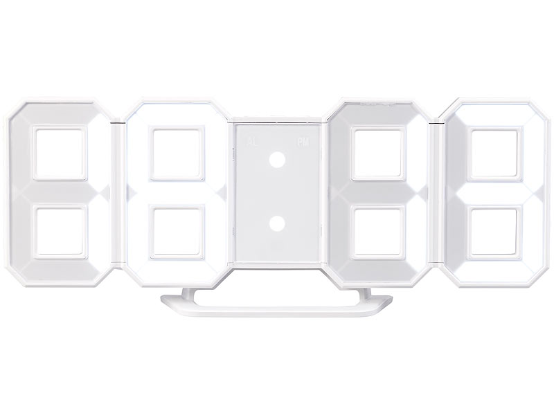 ; LED-Funk-Wanduhren mit Temperaturanzeigen, Kompakte 3D-Wand- und Tischuhr mit 7-Segment-LED-Anzeige LED-Funk-Wanduhren mit Temperaturanzeigen, Kompakte 3D-Wand- und Tischuhr mit 7-Segment-LED-Anzeige LED-Funk-Wanduhren mit Temperaturanzeigen, Kompakte 3D-Wand- und Tischuhr mit 7-Segment-LED-Anzeige 