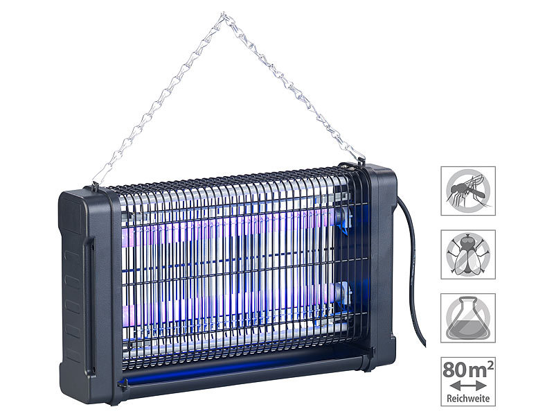 ; UV-Insektenvernichter zur Wandmontage, mit Selbstreinigungsfunktion UV-Insektenvernichter zur Wandmontage, mit Selbstreinigungsfunktion 