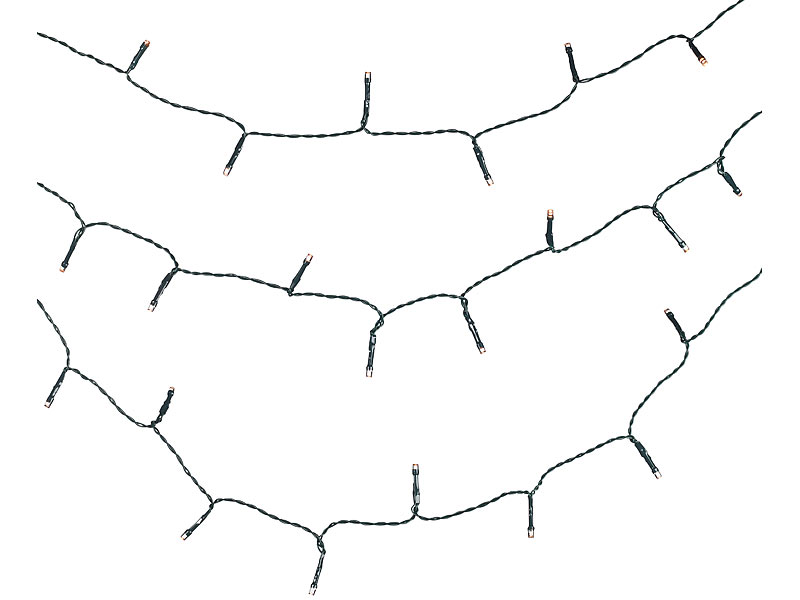 ; LED-Solar-Lichterketten (warmweiß) 