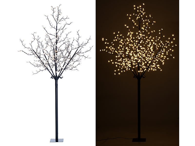 Lunartec LED-Deko-Baum mit 600 beleuchteten Blüten, 250 cm  (Versandrückläufer)