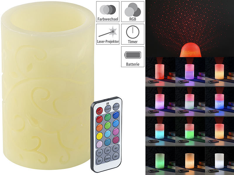 ; Kabellose, dimmbare LED-Weihnachtsbaumkerzen mit Fernbedienung und Timer 