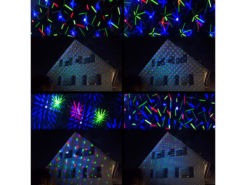 Lunartec Laser-3D-Sternenhimmel-Projektor, RGB-LEDs, Sprach