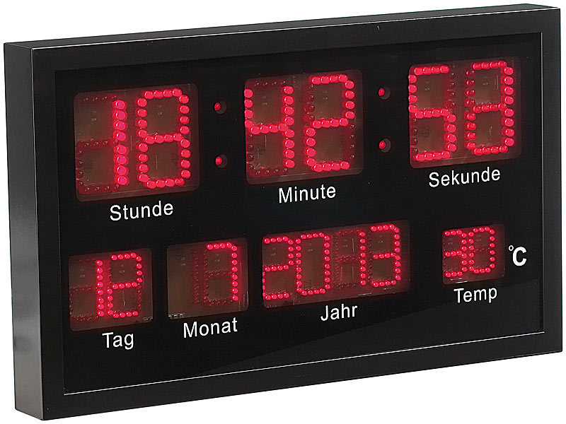 ; LED-Funk-Wanduhren mit Temperaturanzeigen, 3D-Wand- und Tischuhren mit 7-Segment-LED-Anzeigen LED-Funk-Wanduhren mit Temperaturanzeigen, 3D-Wand- und Tischuhren mit 7-Segment-LED-Anzeigen LED-Funk-Wanduhren mit Temperaturanzeigen, 3D-Wand- und Tischuhren mit 7-Segment-LED-Anzeigen LED-Funk-Wanduhren mit Temperaturanzeigen, 3D-Wand- und Tischuhren mit 7-Segment-LED-Anzeigen 
