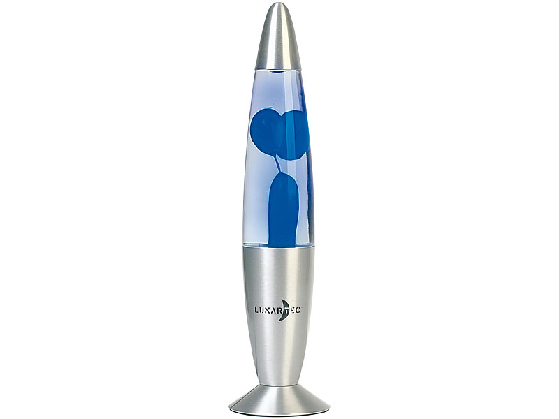 Lunartec Lavalampe groß (blau); LED Garten-Dekoration, LED Heim-Dekoration 