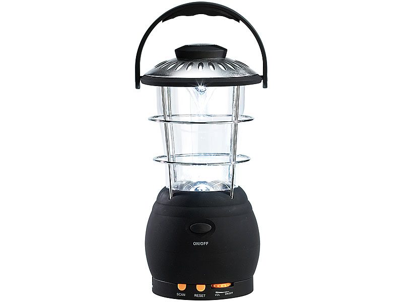 Lunartec Dynamo LED-Laterne Profi mit Radio; LED Batterie Leuchten LED Batterie Leuchten LED Batterie Leuchten LED Batterie Leuchten 