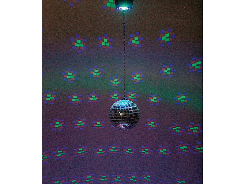 Lunartec Disco-Kugel "Classic" mit Farbwechsel-LEDs u. Motor; LED-Weihnachtsbaum-Kugel LED-Weihnachtsbaum-Kugel LED-Weihnachtsbaum-Kugel 