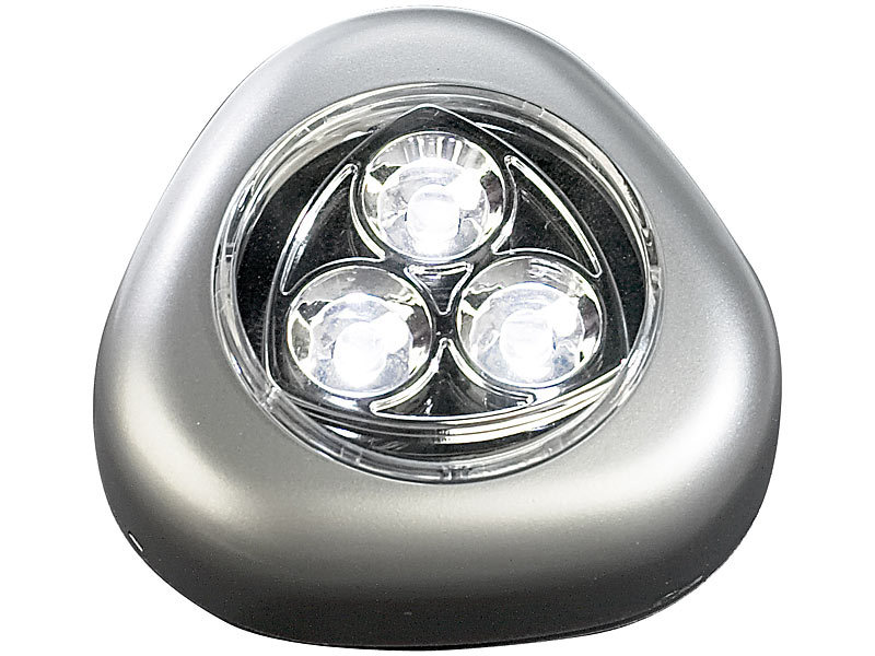Lunartec "Stick & Push" Light silber 4er-Set; LED Steckdosen-Nachtlicht, LED Lichtleiste mit Bewegungsmelder LED Steckdosen-Nachtlicht, LED Lichtleiste mit Bewegungsmelder LED Steckdosen-Nachtlicht, LED Lichtleiste mit Bewegungsmelder 