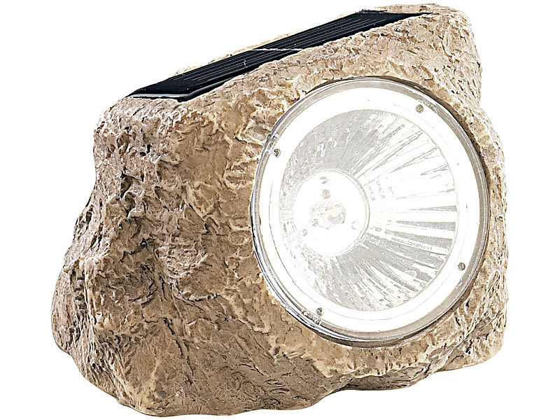 Lunartec Garten-Solar-Licht Mini Stone (3 Stk.); Solar Windlichter Solar Windlichter 