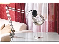 Lunartec Lupenlampe "Stainless Steel"; Schreibtischlampen 