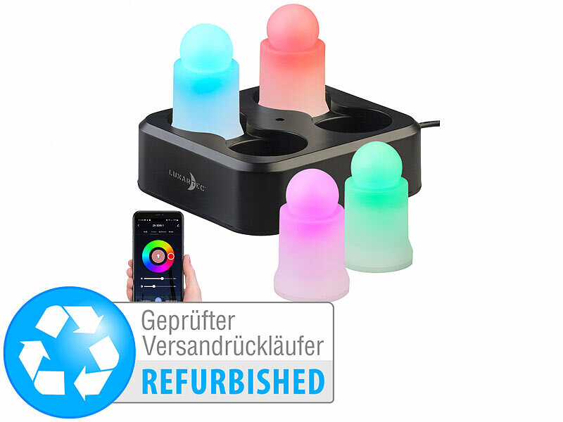 ; Akku-LED-Teelicht-Sets mit Ladestation Akku-LED-Teelicht-Sets mit Ladestation 
