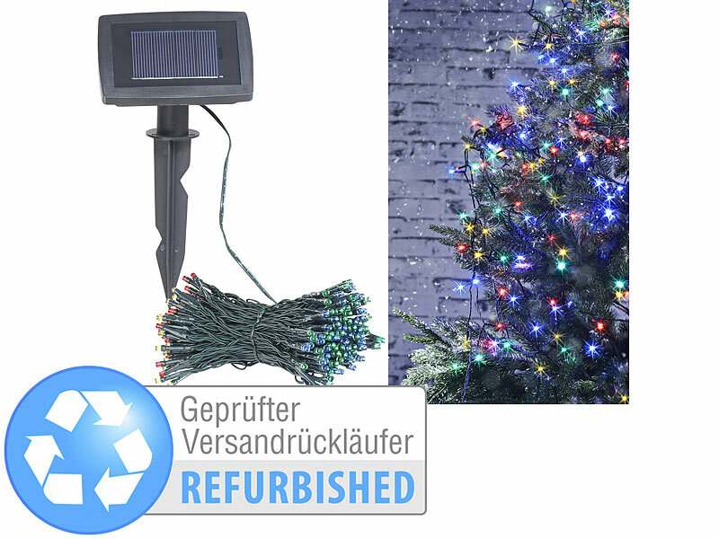 ; LED-Solar-Lichterketten (warmweiß), LED-Lichterketten für innen und außen 