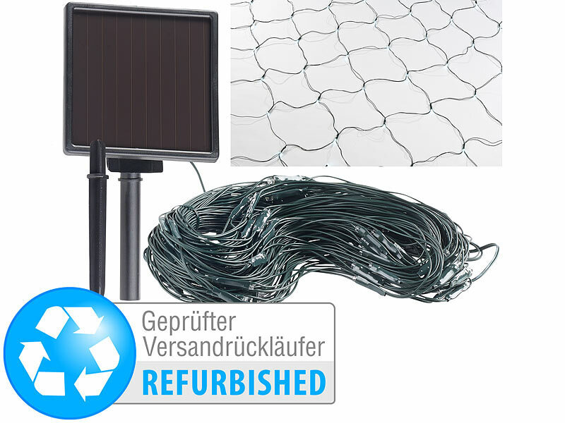 ; LED-Solar-Lichterketten (warmweiß), LED-Lichterketten für innen und außen 