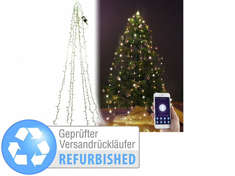 ; LED-Solar-Lichterketten (warmweiß), LED-Lichterketten für innen und außen 