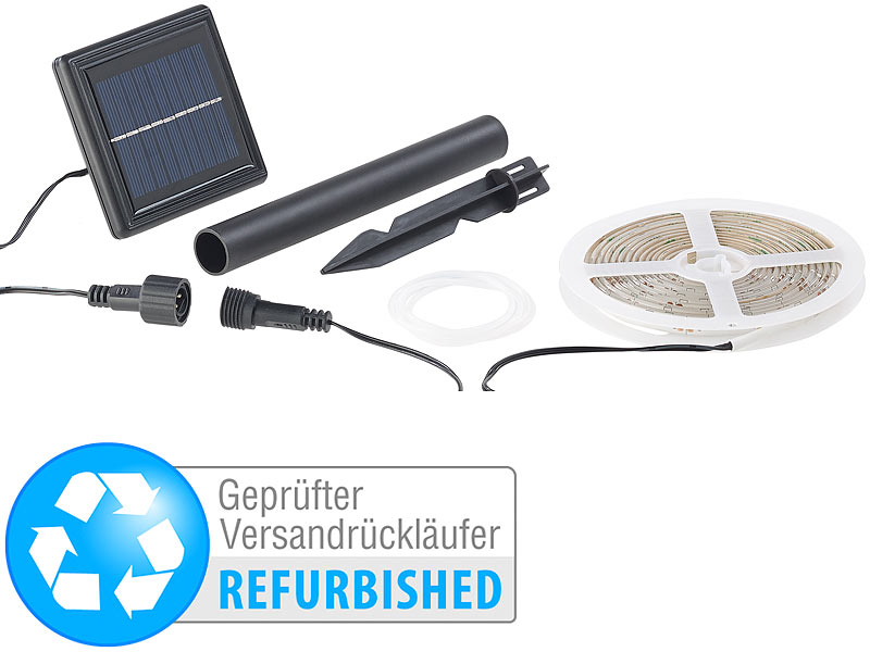 ; LED-Solar-Lichterketten (warmweiß) 