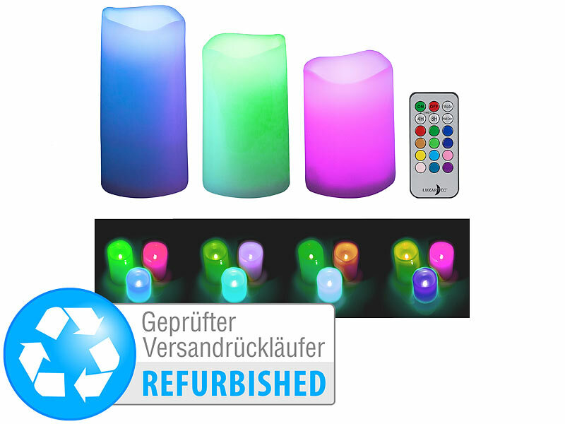 ; Akku-LED-Teelicht-Sets mit Ladestation 