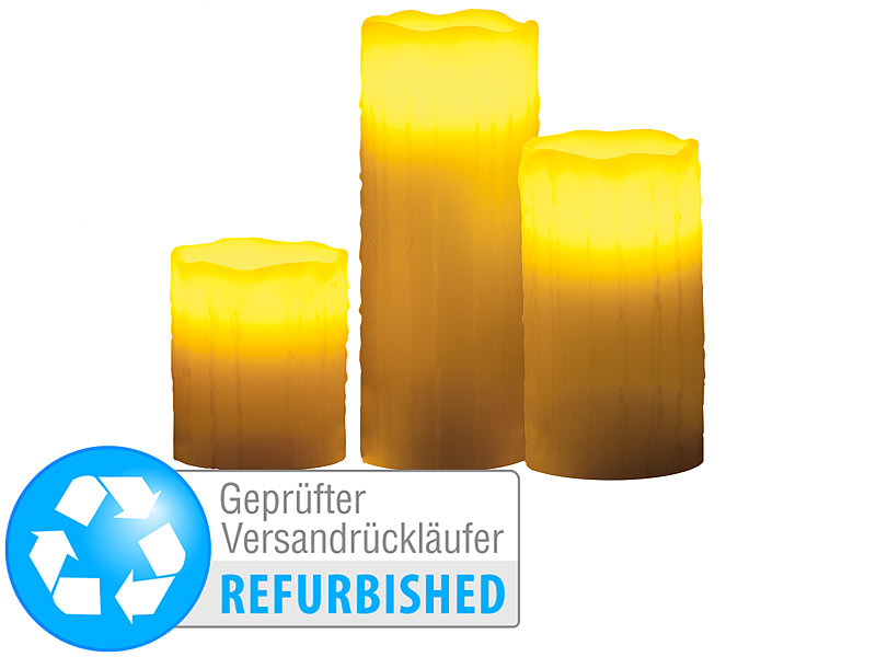 ; Akku-LED-Teelicht-Sets mit Ladestation 