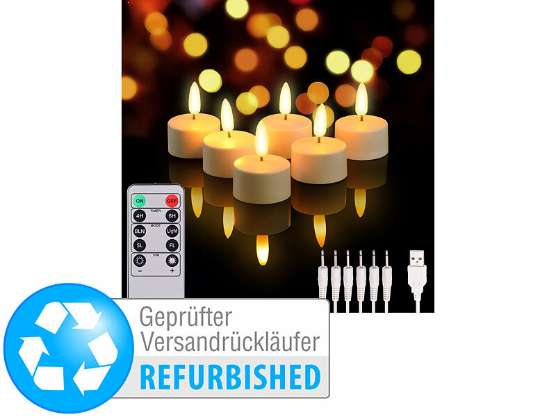; Akku-LED-Teelicht-Sets mit Ladestation Akku-LED-Teelicht-Sets mit Ladestation Akku-LED-Teelicht-Sets mit Ladestation 