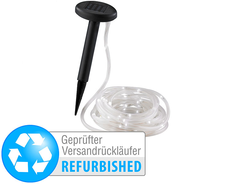 ; LED-Solar-Lichterketten (warmweiß) 