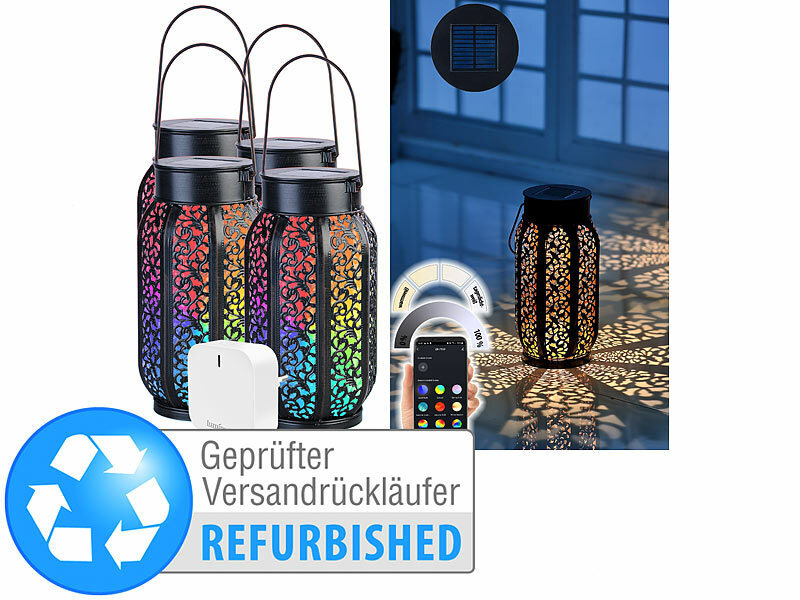 ; LED-Solar-Lichterketten (warmweiß) 