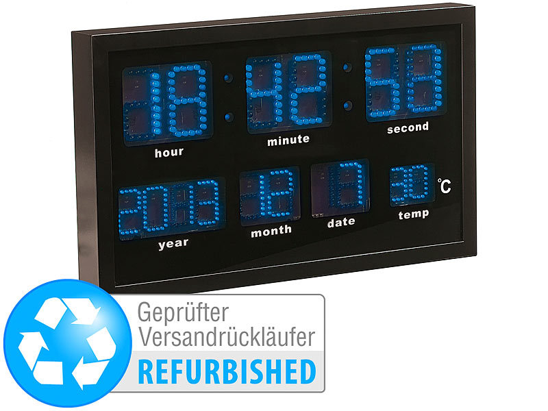; 3D-Wand- und Tischuhren mit 7-Segment-LED-Anzeigen 3D-Wand- und Tischuhren mit 7-Segment-LED-Anzeigen 3D-Wand- und Tischuhren mit 7-Segment-LED-Anzeigen 