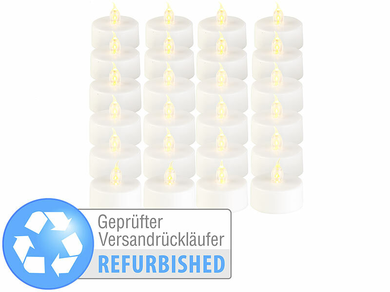 ; Akku-LED-Teelicht-Sets mit Ladestation Akku-LED-Teelicht-Sets mit Ladestation 
