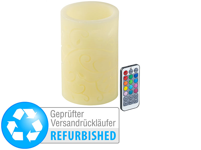 ; Kabellose, dimmbare LED-Weihnachtsbaumkerzen mit Fernbedienung und Timer 