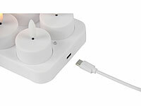 ; Akku-LED-Teelicht-Sets mit Ladestation Akku-LED-Teelicht-Sets mit Ladestation Akku-LED-Teelicht-Sets mit Ladestation 