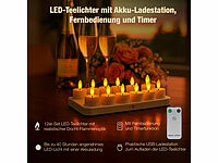 ; Akku-LED-Teelicht-Sets mit Ladestation Akku-LED-Teelicht-Sets mit Ladestation Akku-LED-Teelicht-Sets mit Ladestation 