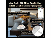; Akku-LED-Teelicht-Sets mit Ladestation Akku-LED-Teelicht-Sets mit Ladestation Akku-LED-Teelicht-Sets mit Ladestation 