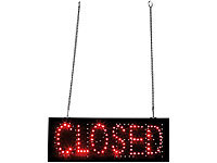 Lunartec LED-Schild "Open / Closed" zum Aufhängen