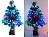 Lunartec Deko-Tannenbaum, dreifarbige LED-Beleuchtung, Batteriebetrieb, 45 cm