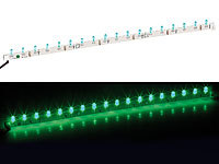 Lunartec Ultraflexible LED-Leiste mit 18 LEDs grün, 33 cm; LED-Leisten 